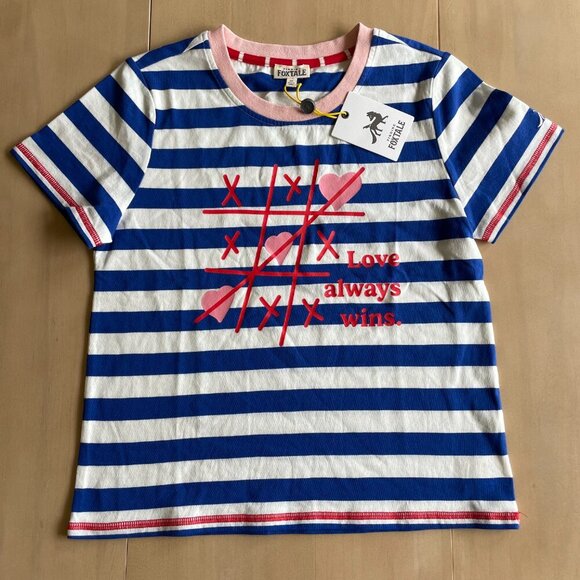 NEW Finding Foxtale Girl's "Love Always Wins" Cotton T-Shirt - Picture 2 of 9